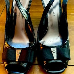 ETIENNE AIGNER Wedge Pumps with back strap.
